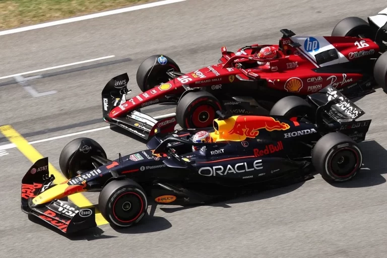 Leclerc escapa de punição após toque com Verstappen no GP da Espanha